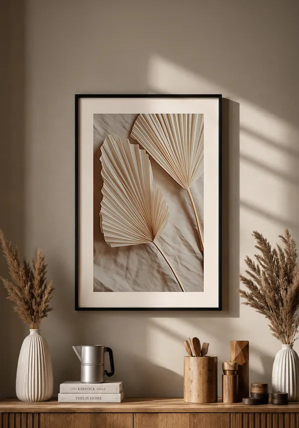 Quadro Lequê Natural Neutral I com Borda
