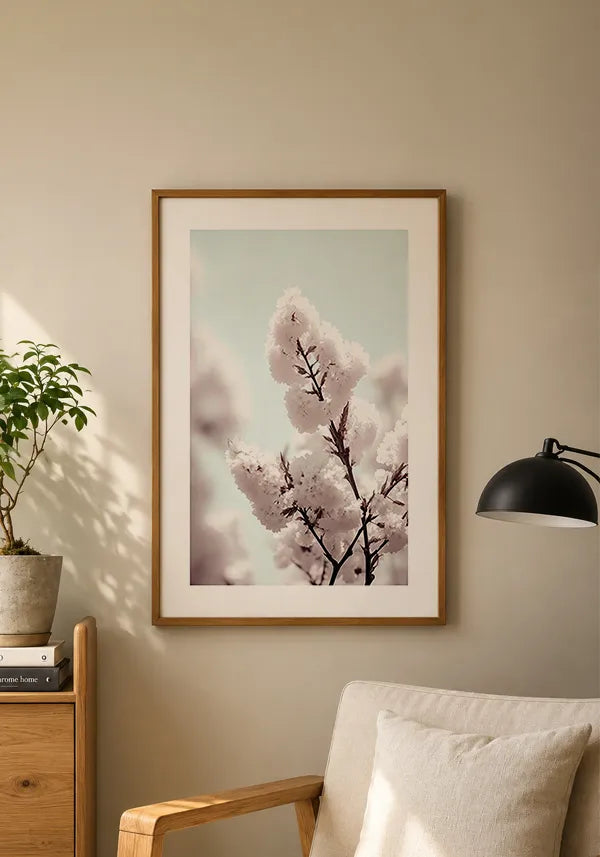 Quadro White Cherry Blossom I com Borda