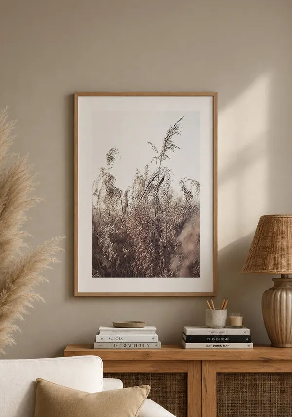 Quadro Canavial no Outono com Borda