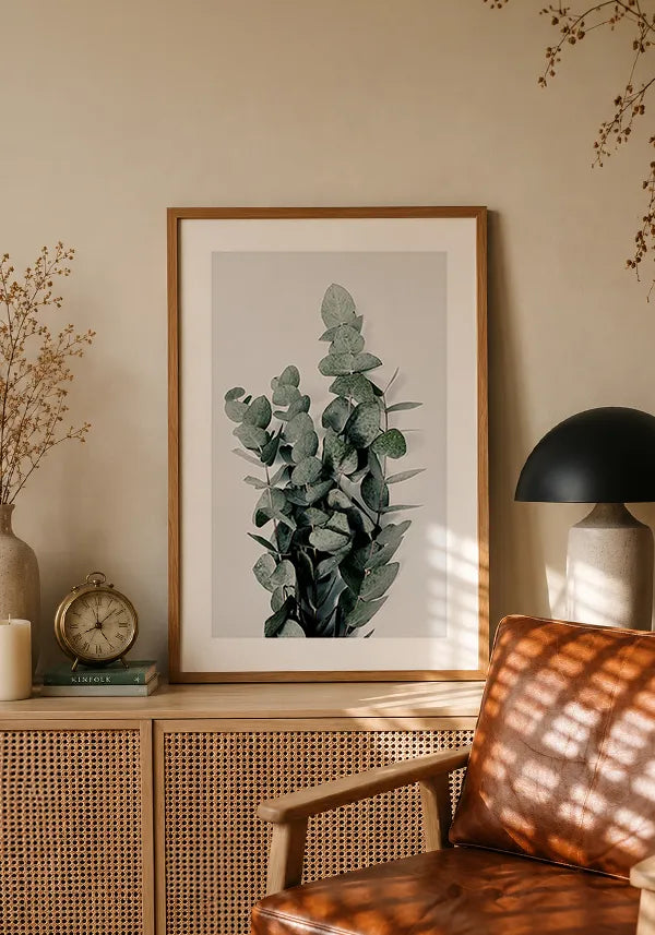 Quadro Folhas de Eucalipto com Borda