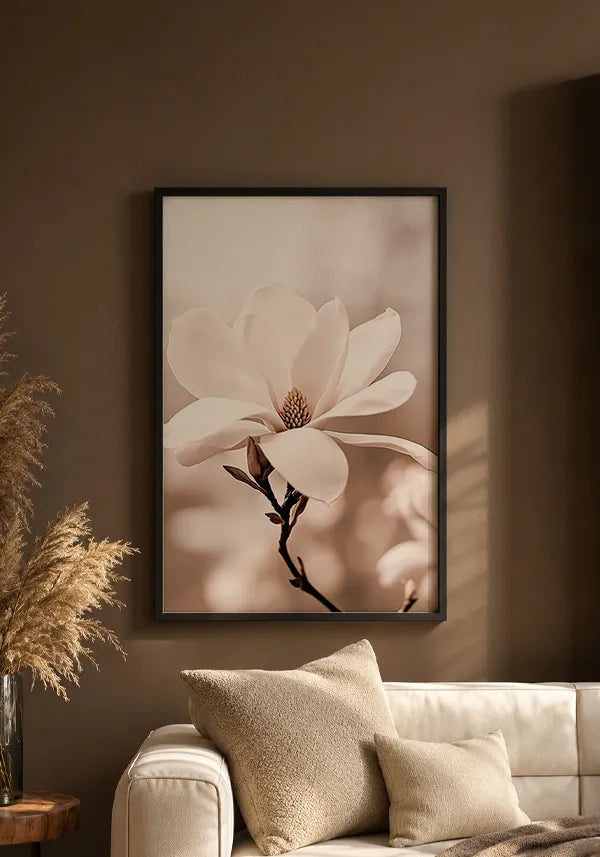 Quadro Flor Branca Close-up II