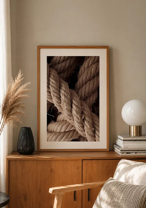 Quadro Corda de Sisal Natural II com Borda