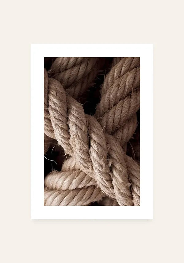 Quadro Corda de Sisal Natural II com Borda