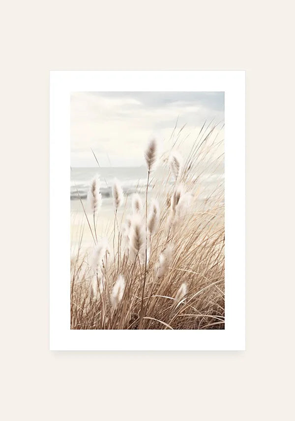 Quadro Juncos na Praia com Borda