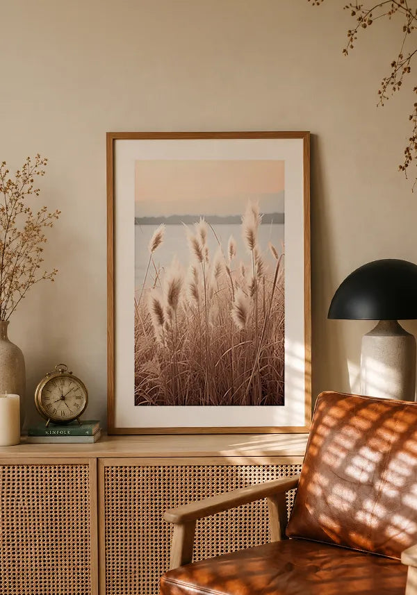 Quadro Juncos na Beira do Rio com Borda