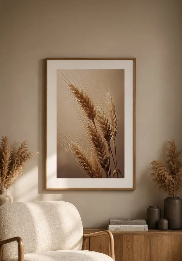 Quadro Decorativo Trigo Seco I com Borda