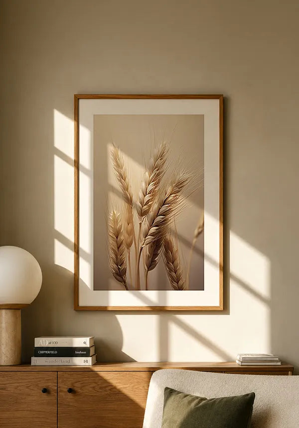 Quadro Decorativo Trigo Seco III com Borda