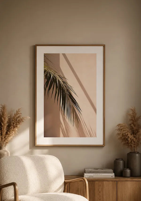 Quadro Folha de Palmeira ao Sol I com Borda