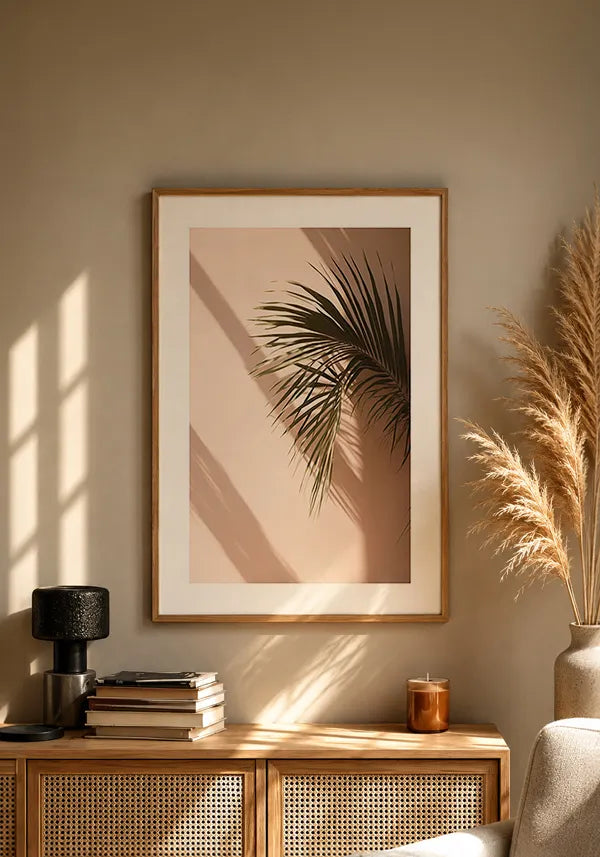 Quadro Folha de Palmeira ao Sol II com Borda