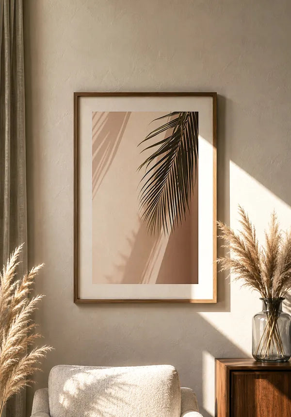 Quadro Folha de Palmeira ao Sol IV com Borda