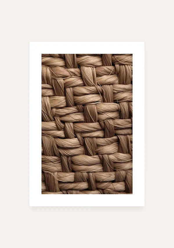Quadro Sisal Rústico Close-up com Borda