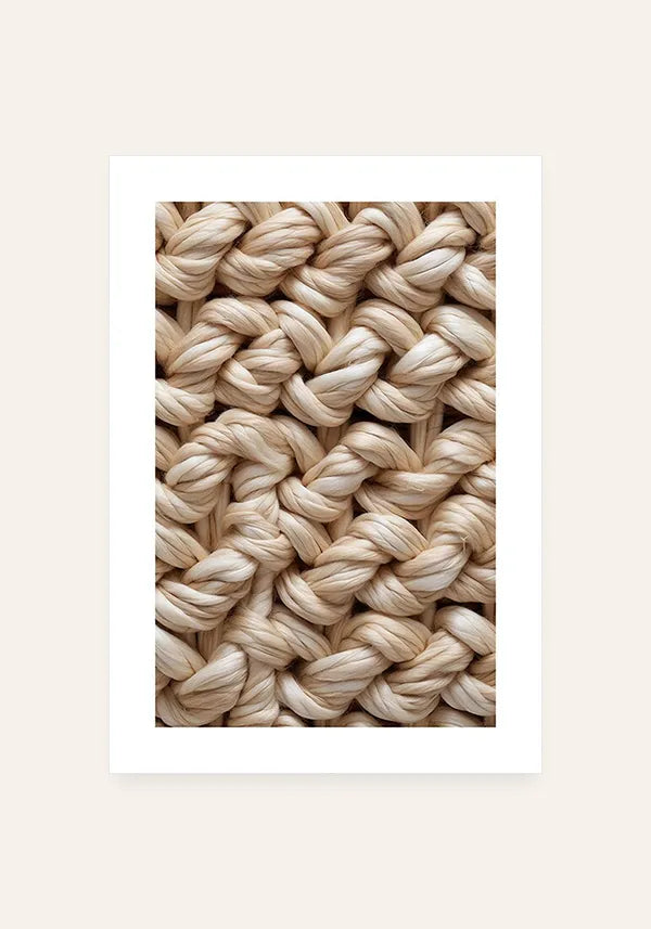 Quadro Sisal Natural Close-up com Borda