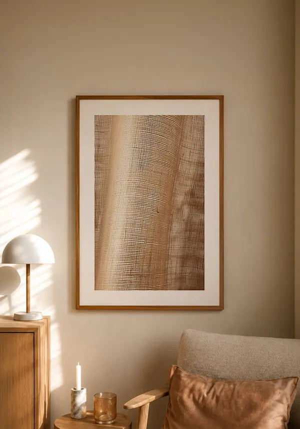 Quadro Tecido Ondulado IV com Borda