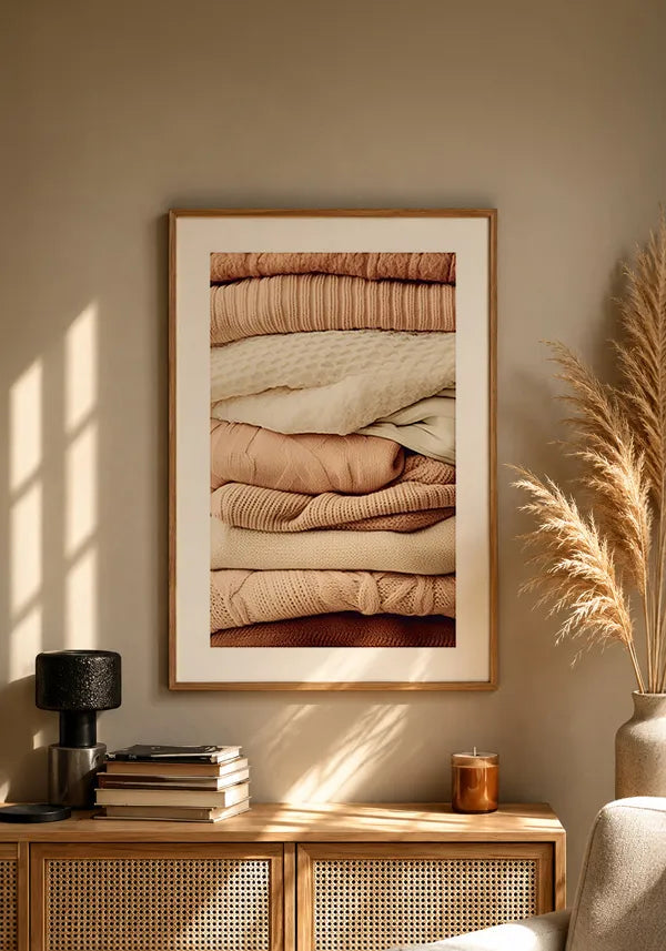 Quadro Tricots Neutrals com Borda