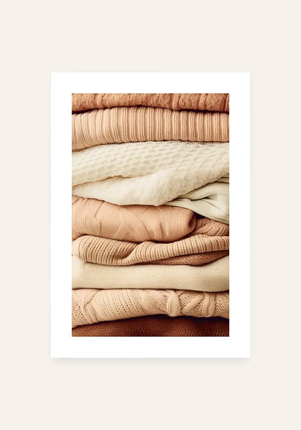 Quadro Tricots Neutrals com Borda