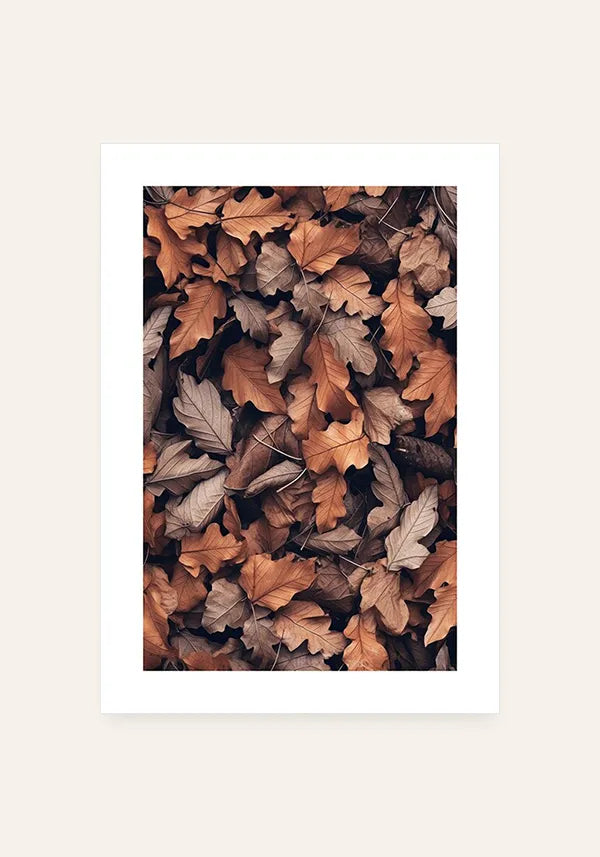 Quadro Folhas no Outono com Borda