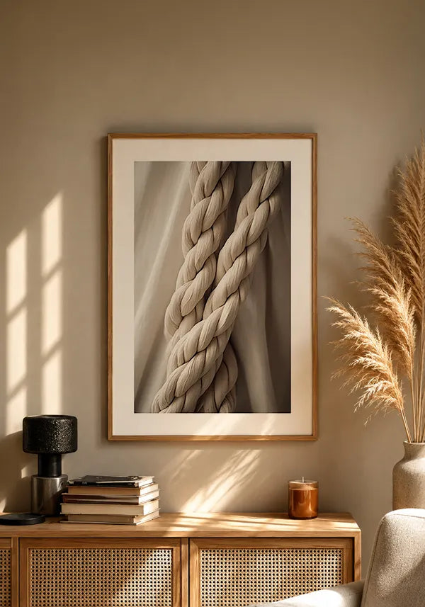 Quadro Panos Entrelaçados II com Borda