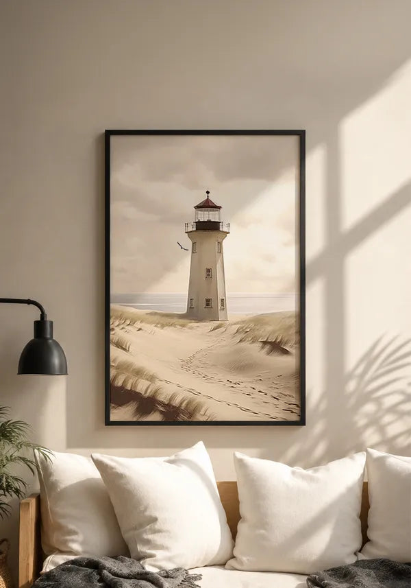 Quadro Farol na Praia