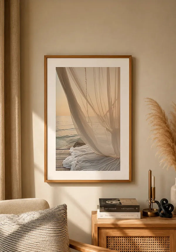 Quadro Vista para o Mar com Borda