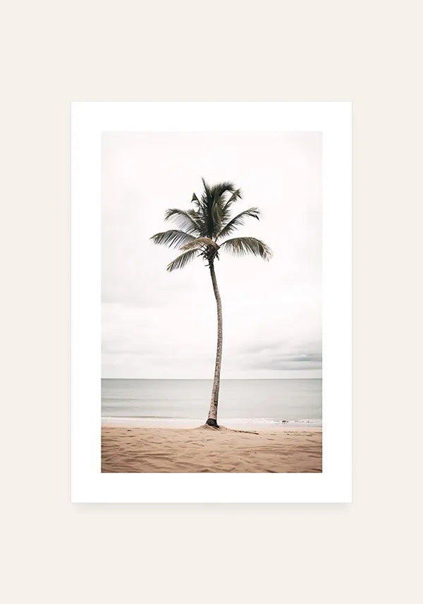 Quadro Coqueiro e Mar com Borda