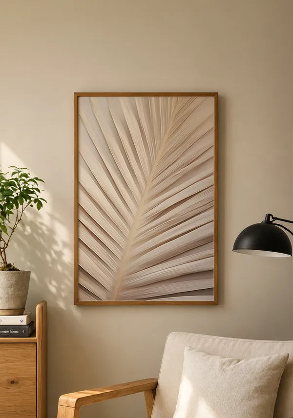 Quadro Folha de Palmeira Off White I