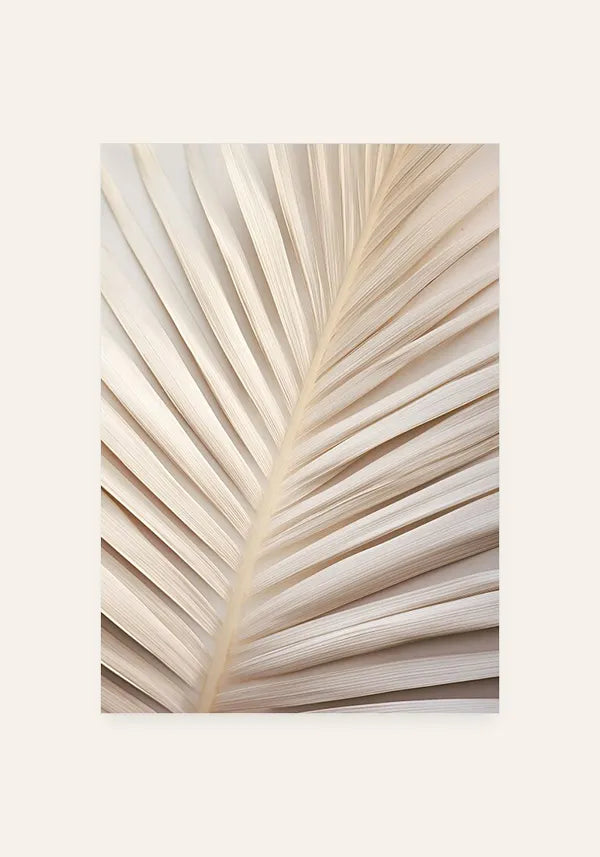 Quadro Folha de Palmeira Off White I