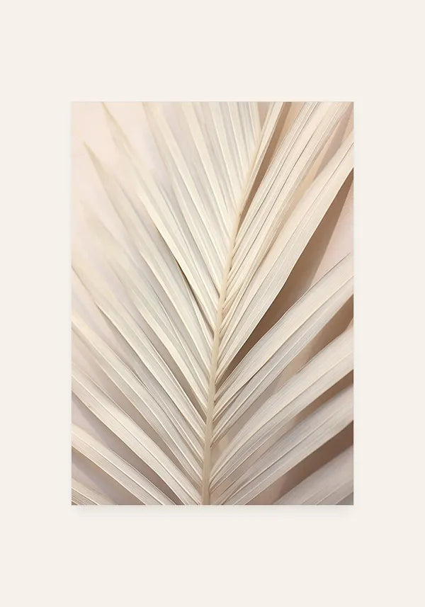 Quadro Folha de Palmeira Off White II