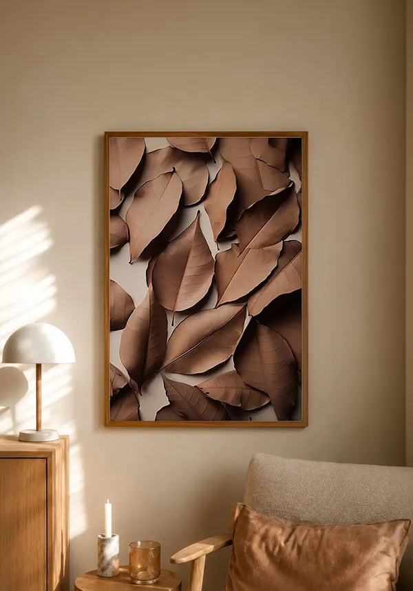 Quadro Folhas Secas em Marrom