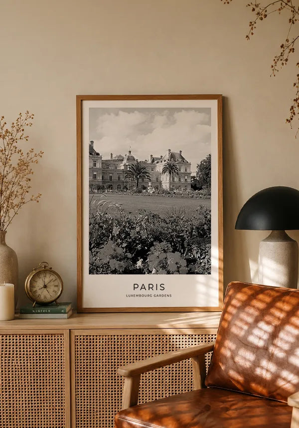 Quadro de Paris Jardim de Luxemburgo no ambiente