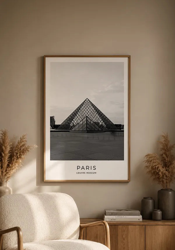 Quadro Decorativo de Paris Museu do Louvre