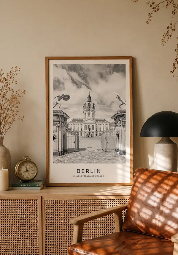 Quadro Berlim Palácio de Charlottenburg em Preto e Branco no ambiente