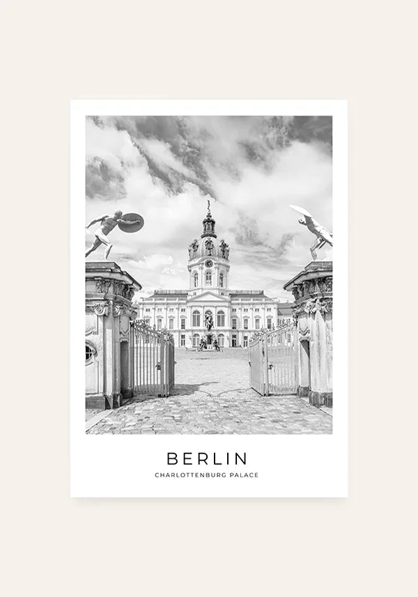 Quadro Berlim Palácio de Charlottenburg em Preto e Branco