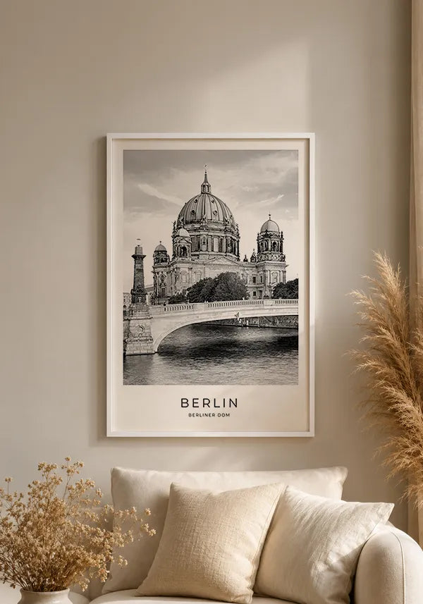 Quadro Berlim Berliner Dom em Preto e Branco