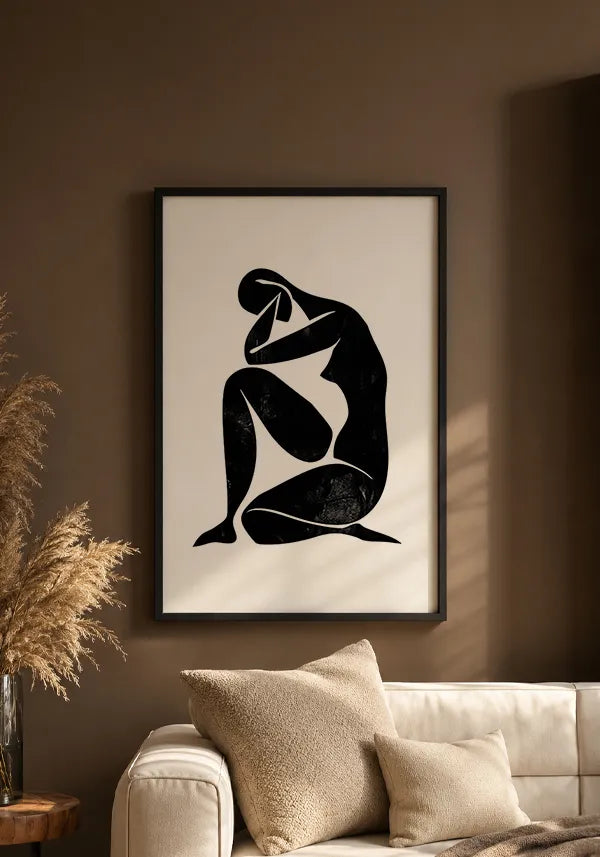 Quadro Matisse Inspired Art Silhuetas em Preto I
