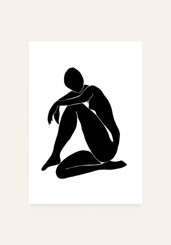 Quadro Matisse Inspired Art Silhuetas em Preto II