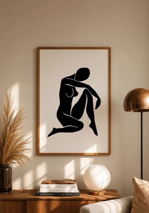 Quadro Matisse Inspired Art Silhuetas em Preto III