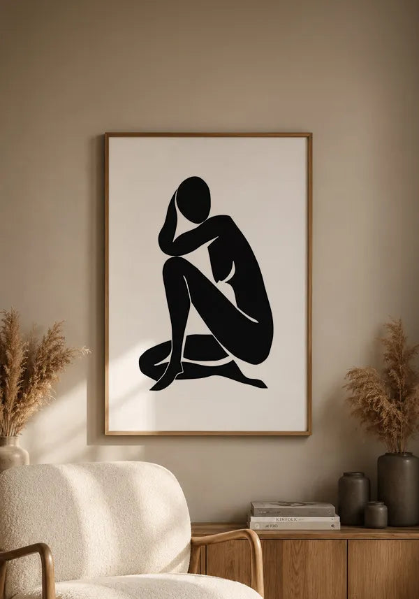 Quadro Matisse Inspired Art Silhuetas em Preto IV