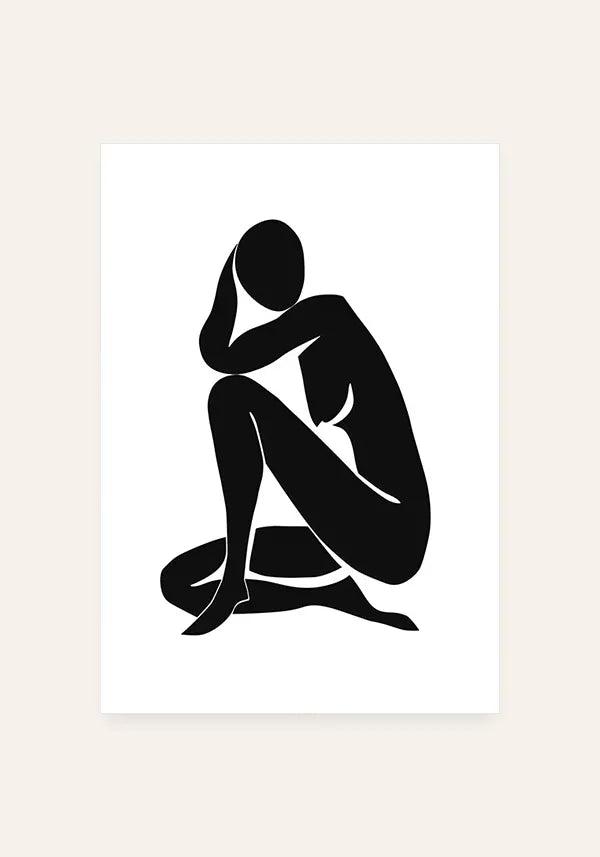 Quadro Matisse Inspired Art Silhuetas em Preto IV