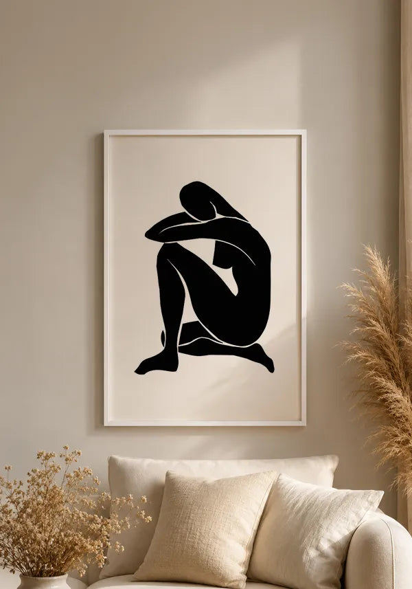 Quadro Matisse Inspired Art Silhuetas em Preto V
