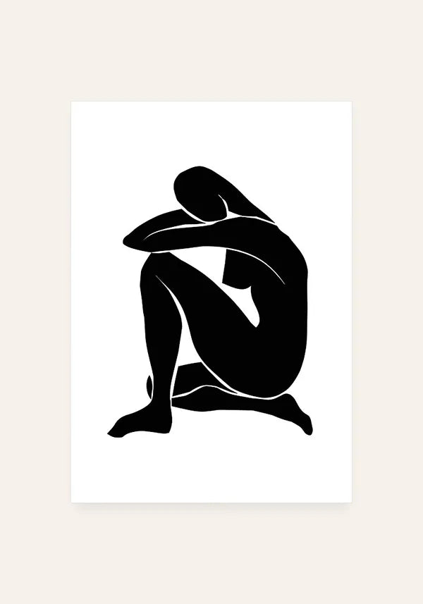 Quadro Matisse Inspired Art Silhuetas em Preto V