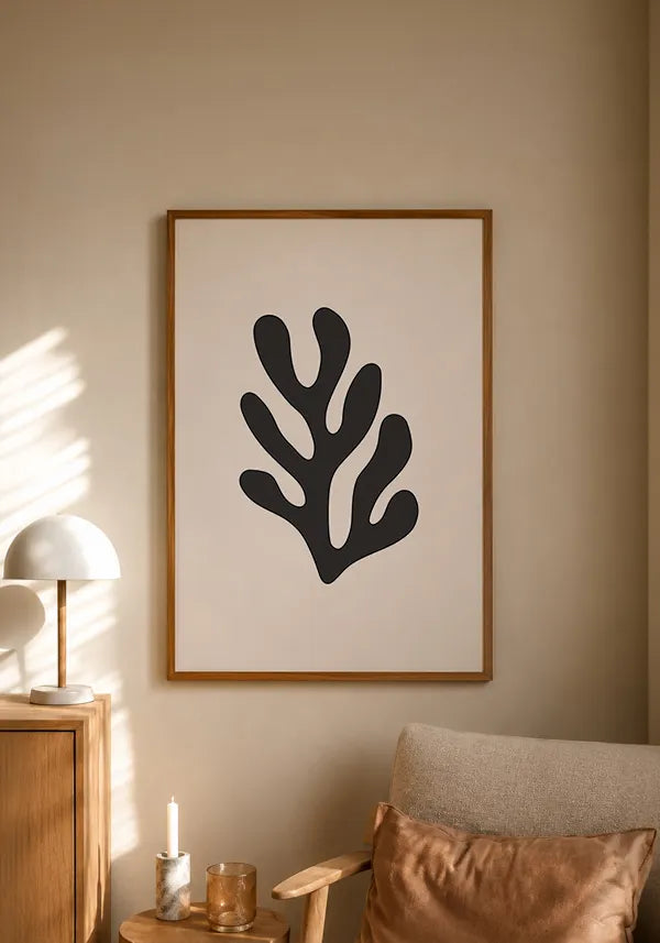 Quadro Matisse Inspired Art Folha Abstrata 1