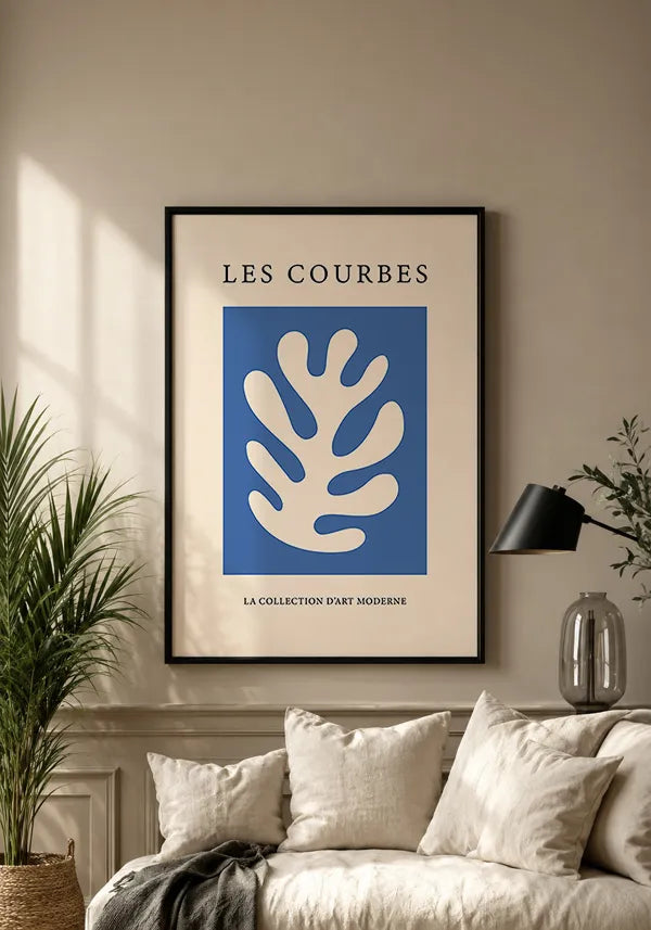 Quadro Matisse Inspired Les Courbes em Azul