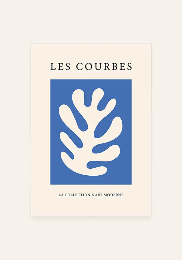 Quadro Matisse Inspired Les Courbes em Azul