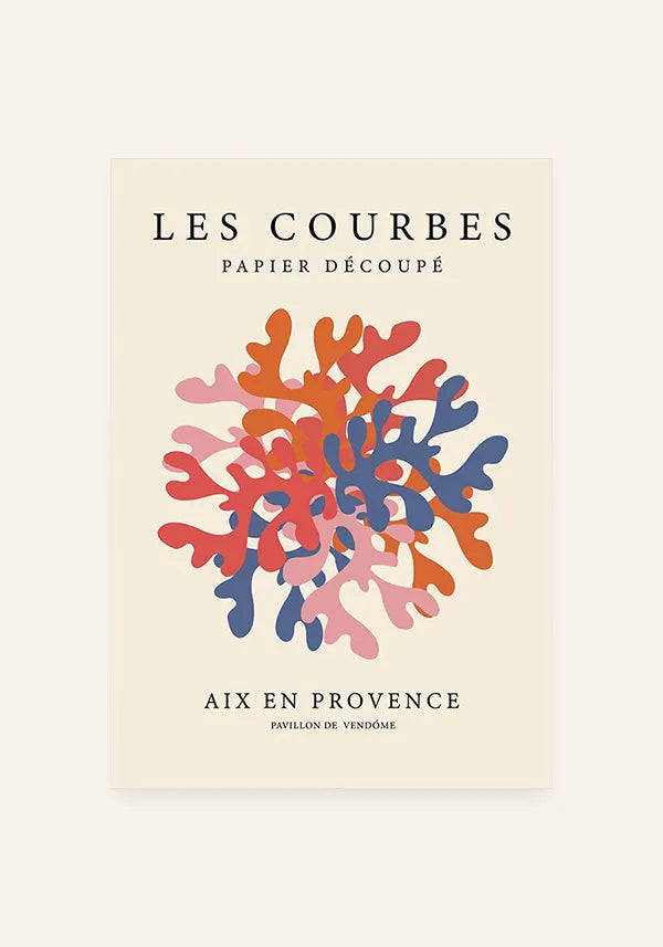 Quadro Matisse Inspired Les Courbes Colorido