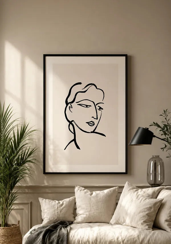 Quadro Matisse Inspired Coleção Faces Femininas I