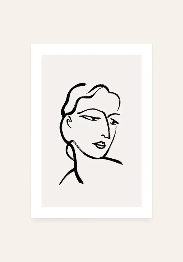 Quadro Matisse Inspired Coleção Faces Femininas I