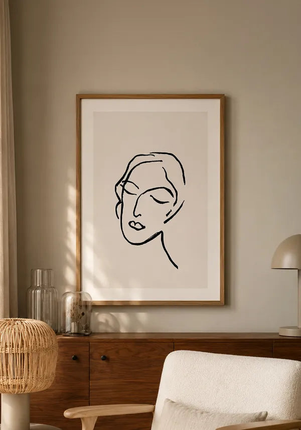 Quadro Matisse Inspired Coleção Faces Femininas II