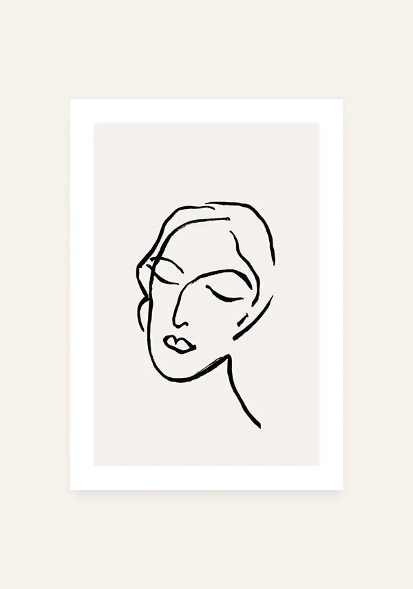 Quadro Matisse Inspired Coleção Faces Femininas II