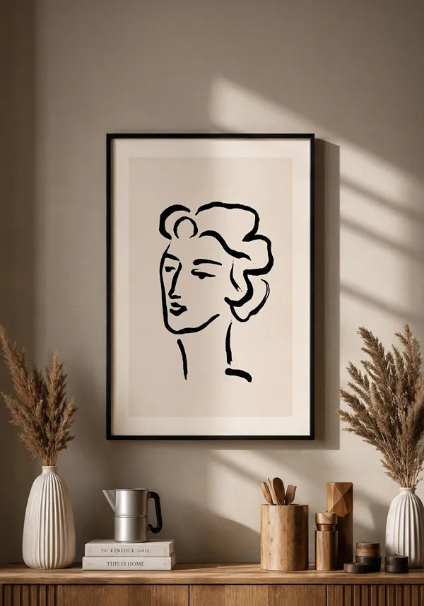Quadro Matisse Inspired Coleção Faces Femininas III