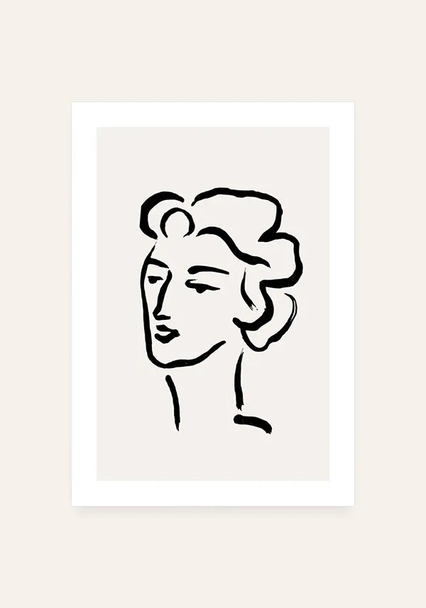 Quadro Matisse Inspired Coleção Faces Femininas III